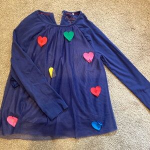 Mini Boden chiffon heart top